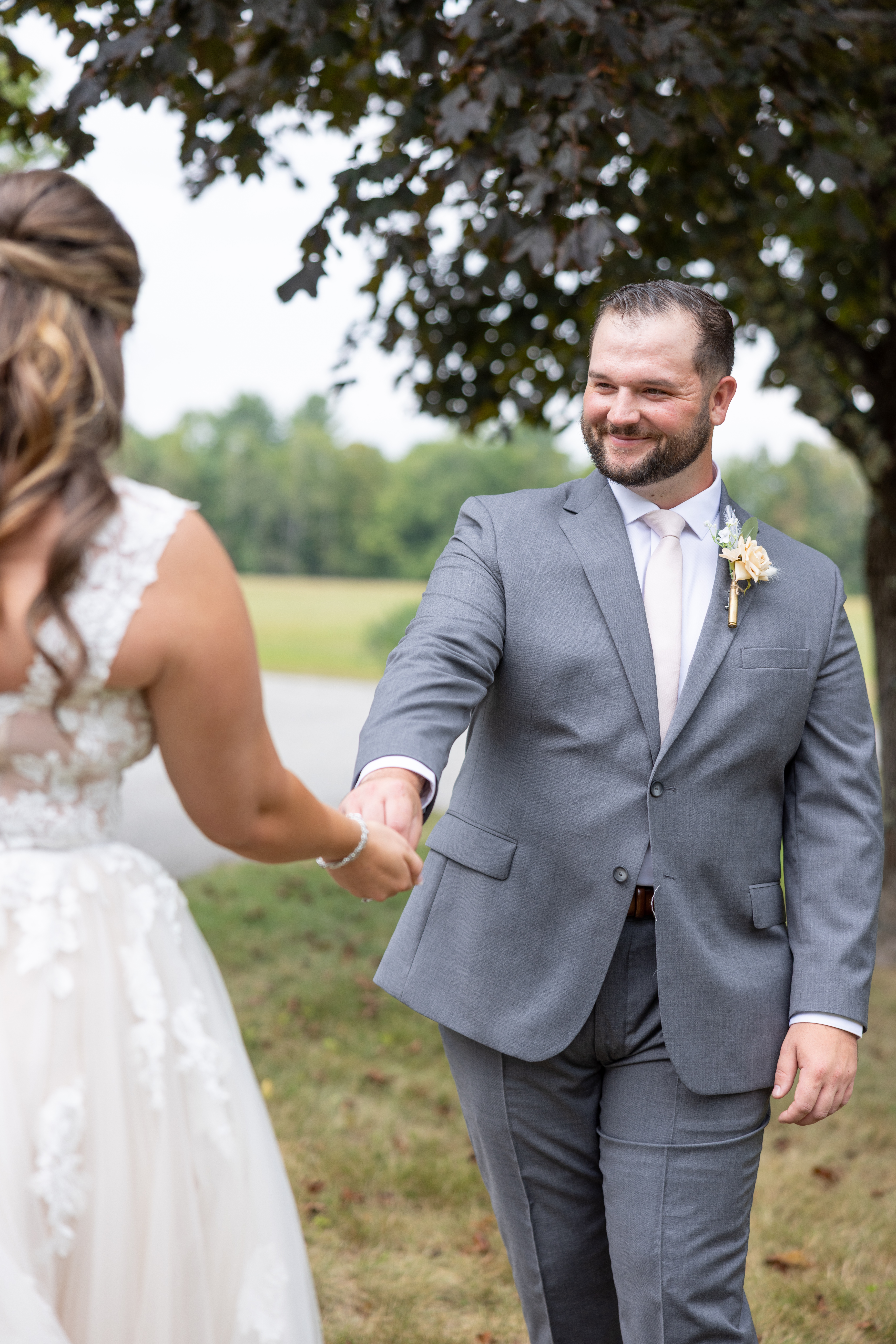 John smiling at first look David Spahr assisting with the guided foray lead by Louis Giller of North Spore on our 2022 Foarge and Feast event